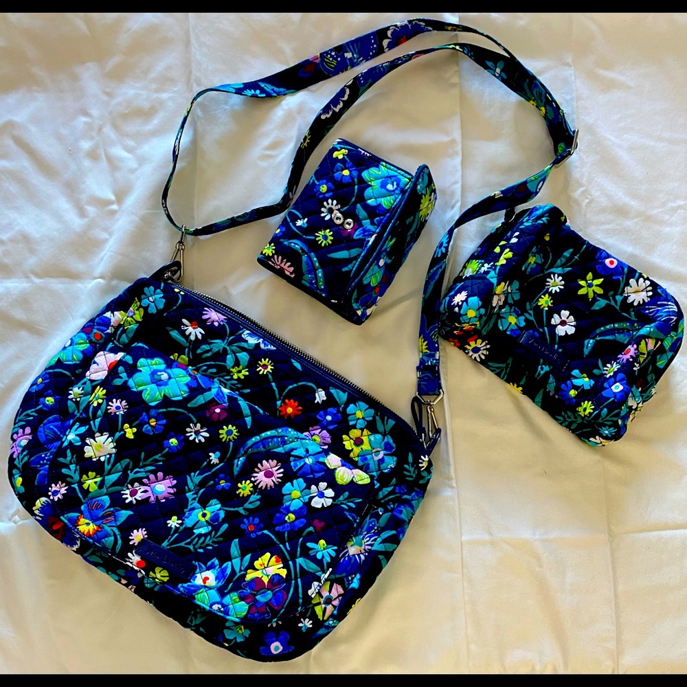 Vera Bradley quilted bag and accessories.